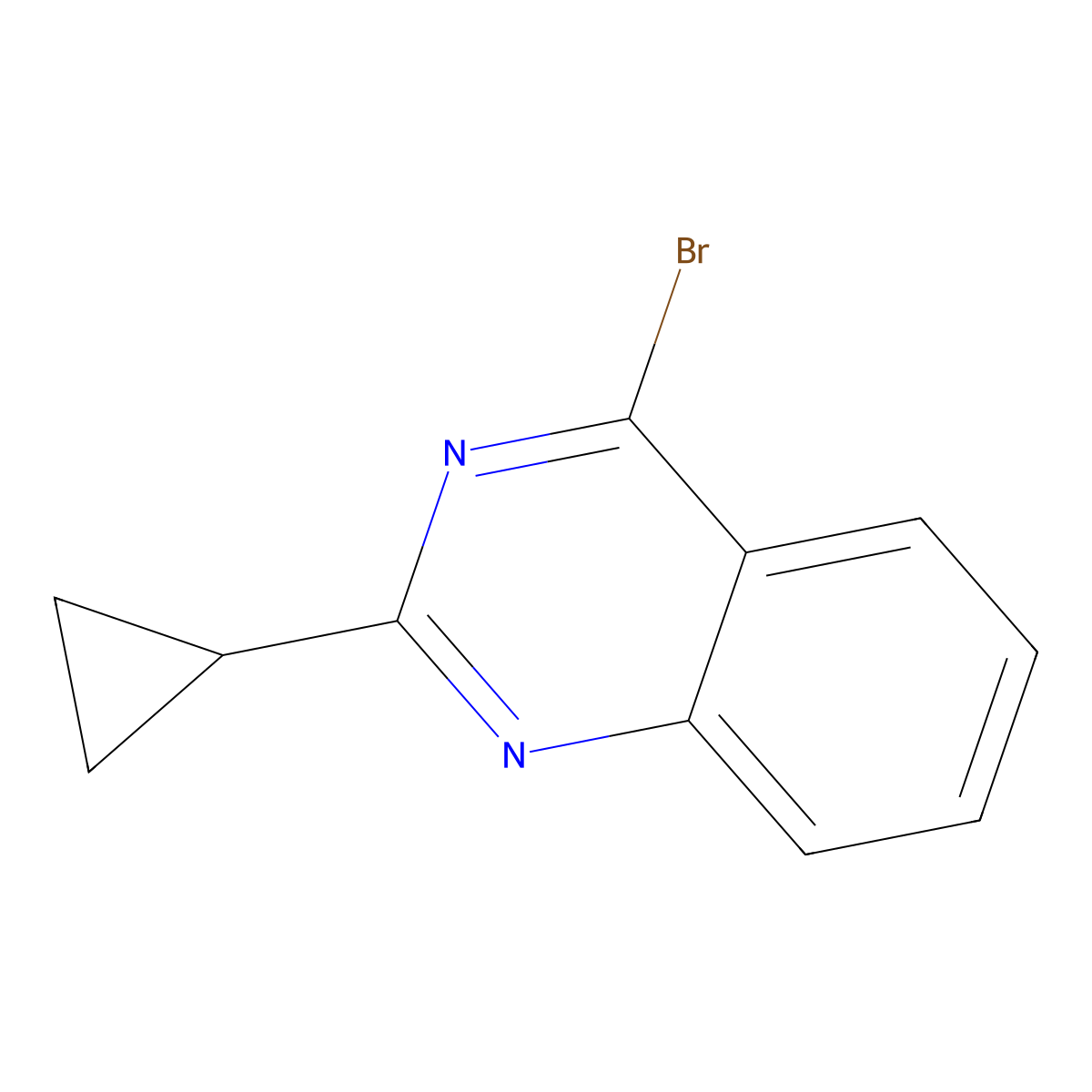 4-Bromo-2-(cyclopropyl)quinazoline molecular structure, CAS 1264037-31-1