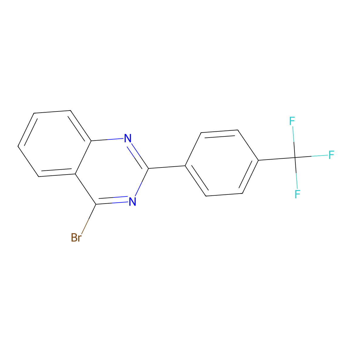 4-Bromo-2-(4-trifluoromethylphenyl)quinazoline molecular structure, CAS 1264037-38-8