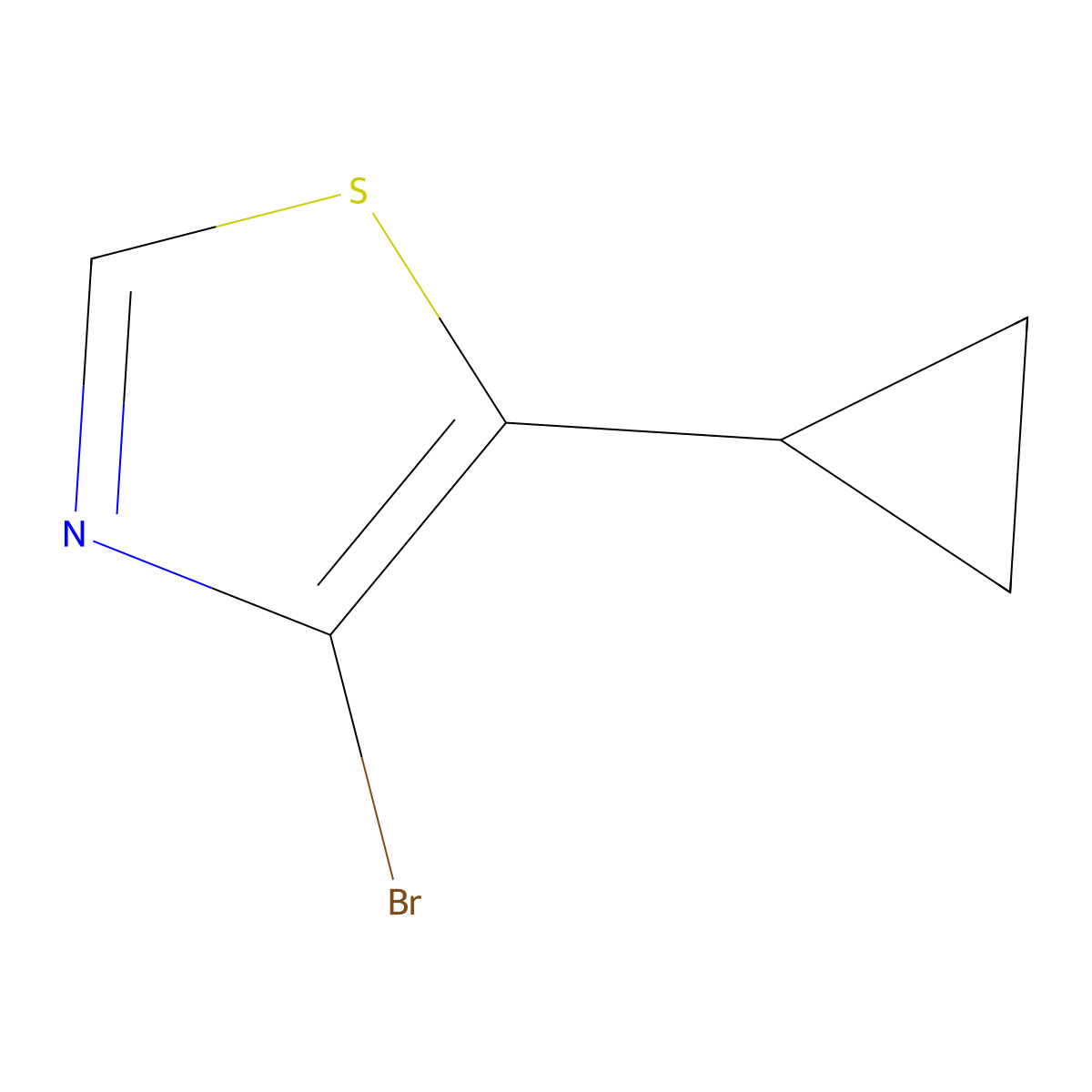 4-Bromo-5-cyclopropyl-1,3-thiazole molecular structure, CAS 1264037-53-7