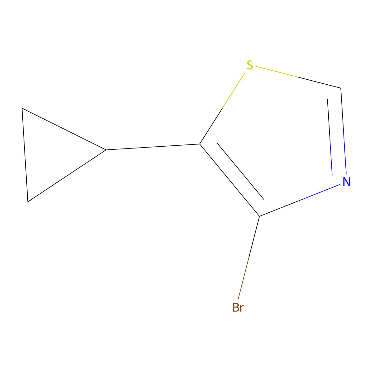 4-Bromo-5-cyclopropyl-1,3-thiazole molecular structure, CAS 1264037-53-7