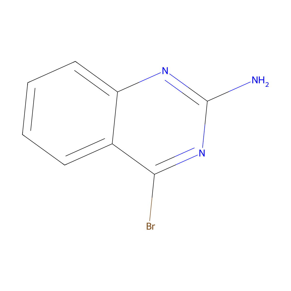 2-Amino-4-bromoquinazoline molecular structure, CAS 1264037-59-3
