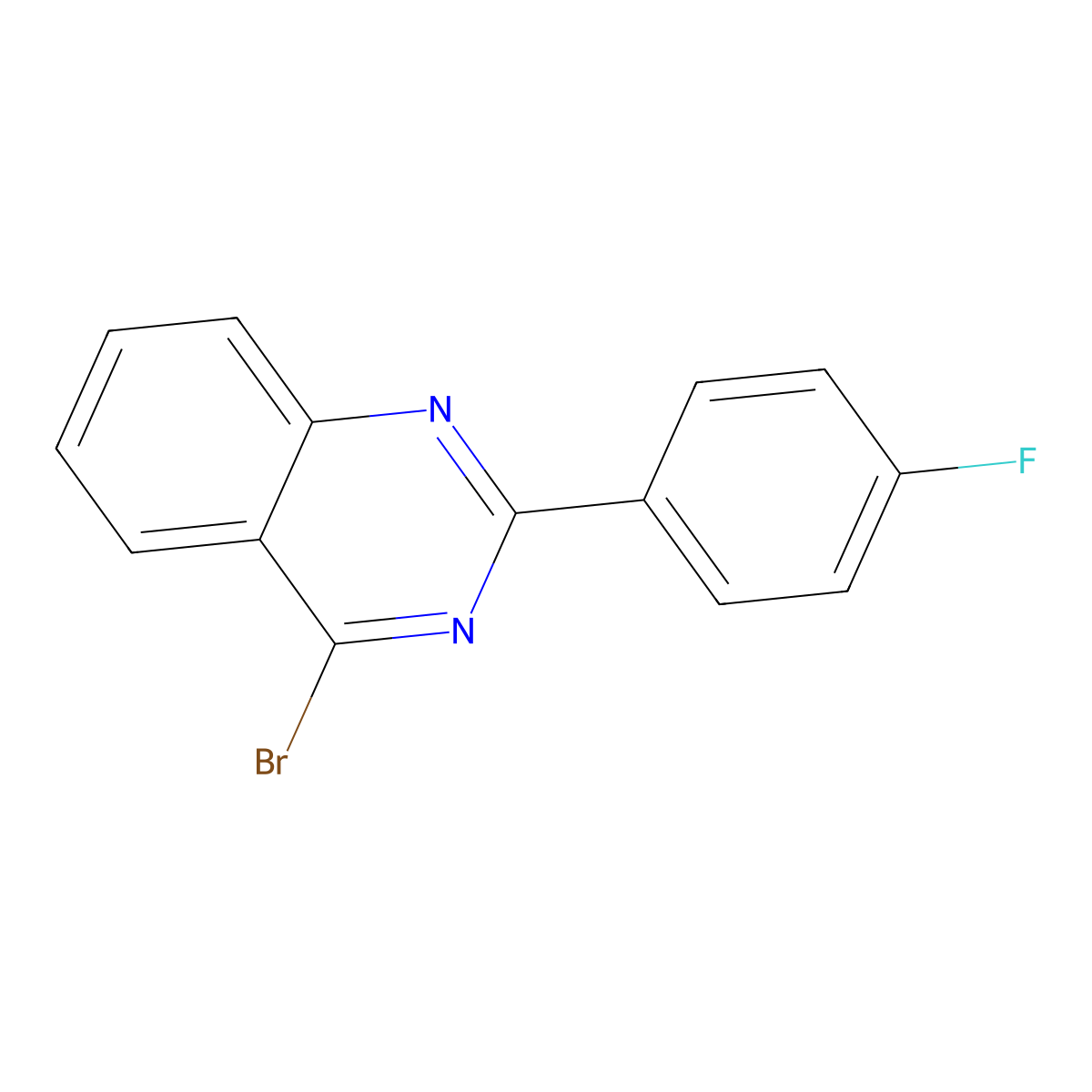 4-Bromo-2-(4-fluorophenyl)quinazoline molecular structure, CAS 1264037-62-8