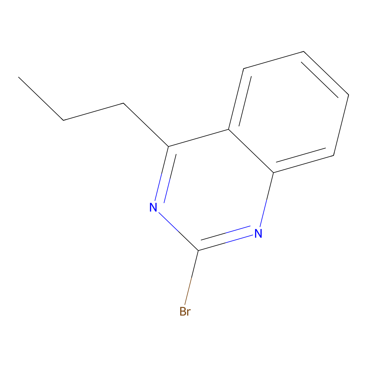2-Bromo-4-(n-propyl)quinazoline molecular structure, CAS 1264037-63-9