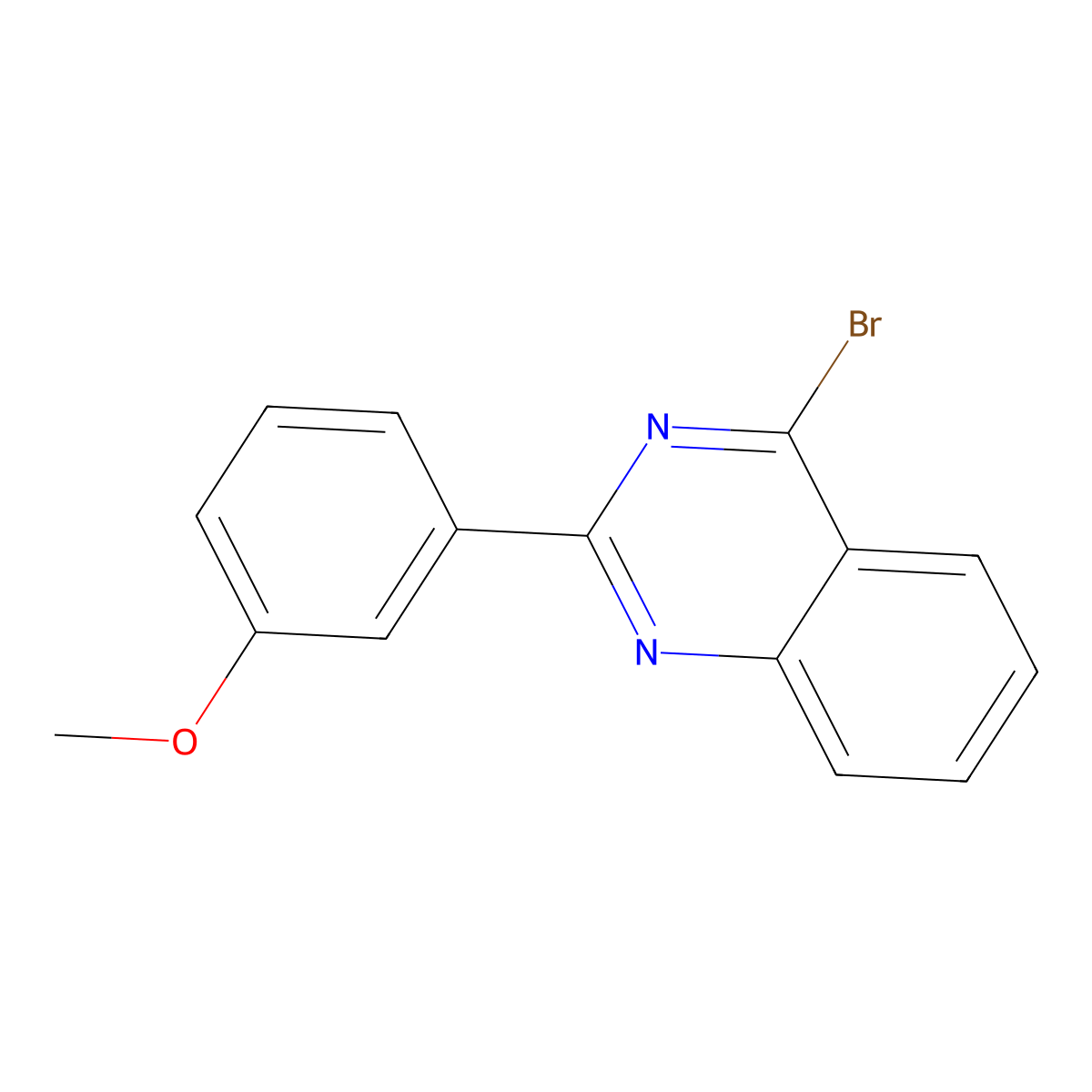 4-Bromo-2-(3-methoxyphenyl)quinazoline molecular structure, CAS 1264037-71-9