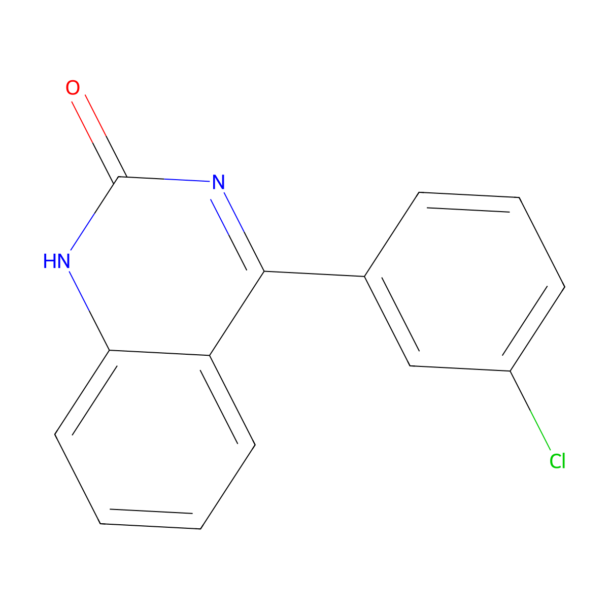 2-Hydroxy-4-(3-chlorophenyl)quinazoline molecular structure, CAS 1264037-82-2