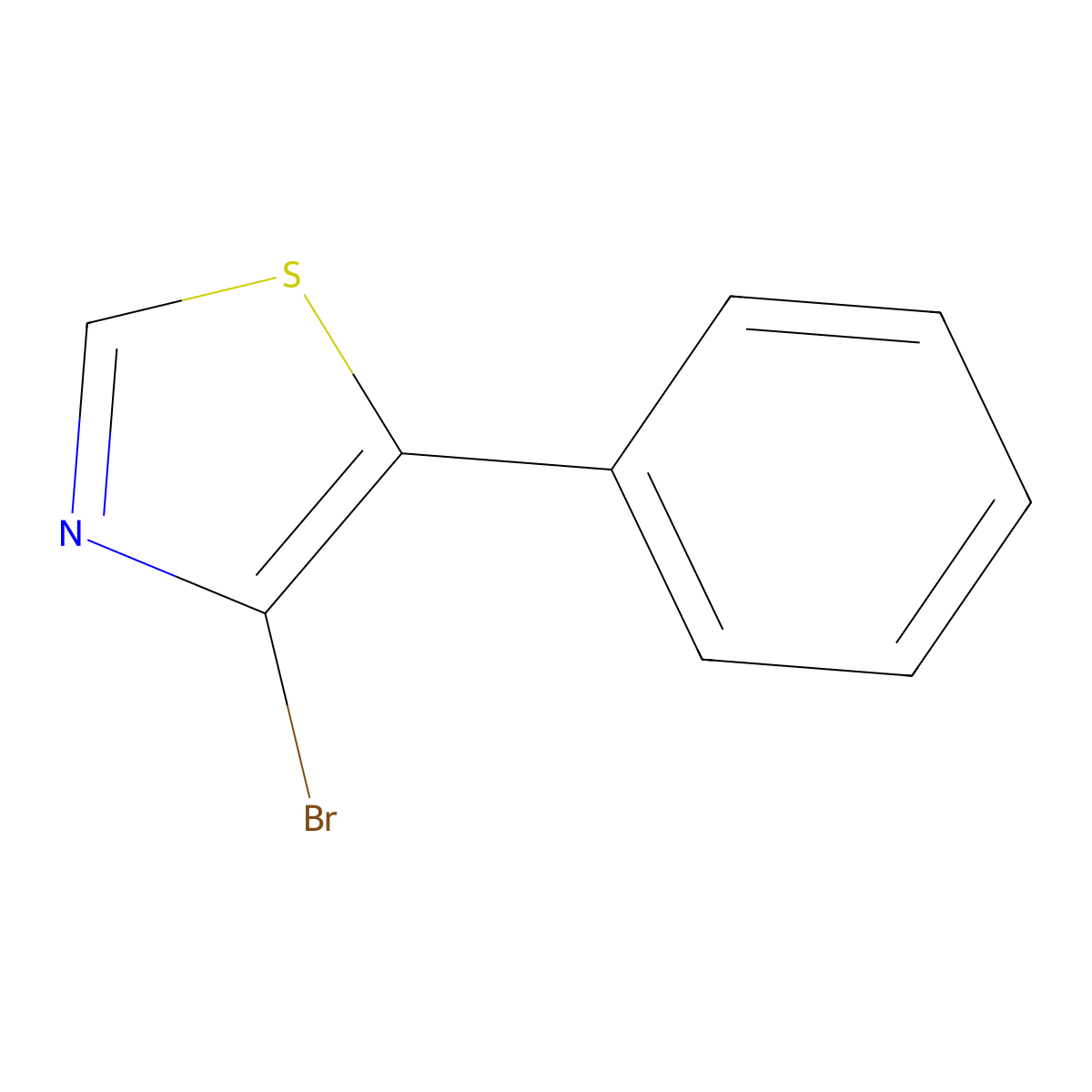 4-Bromo-5-phenylthiazole molecular structure, CAS 1264037-93-5