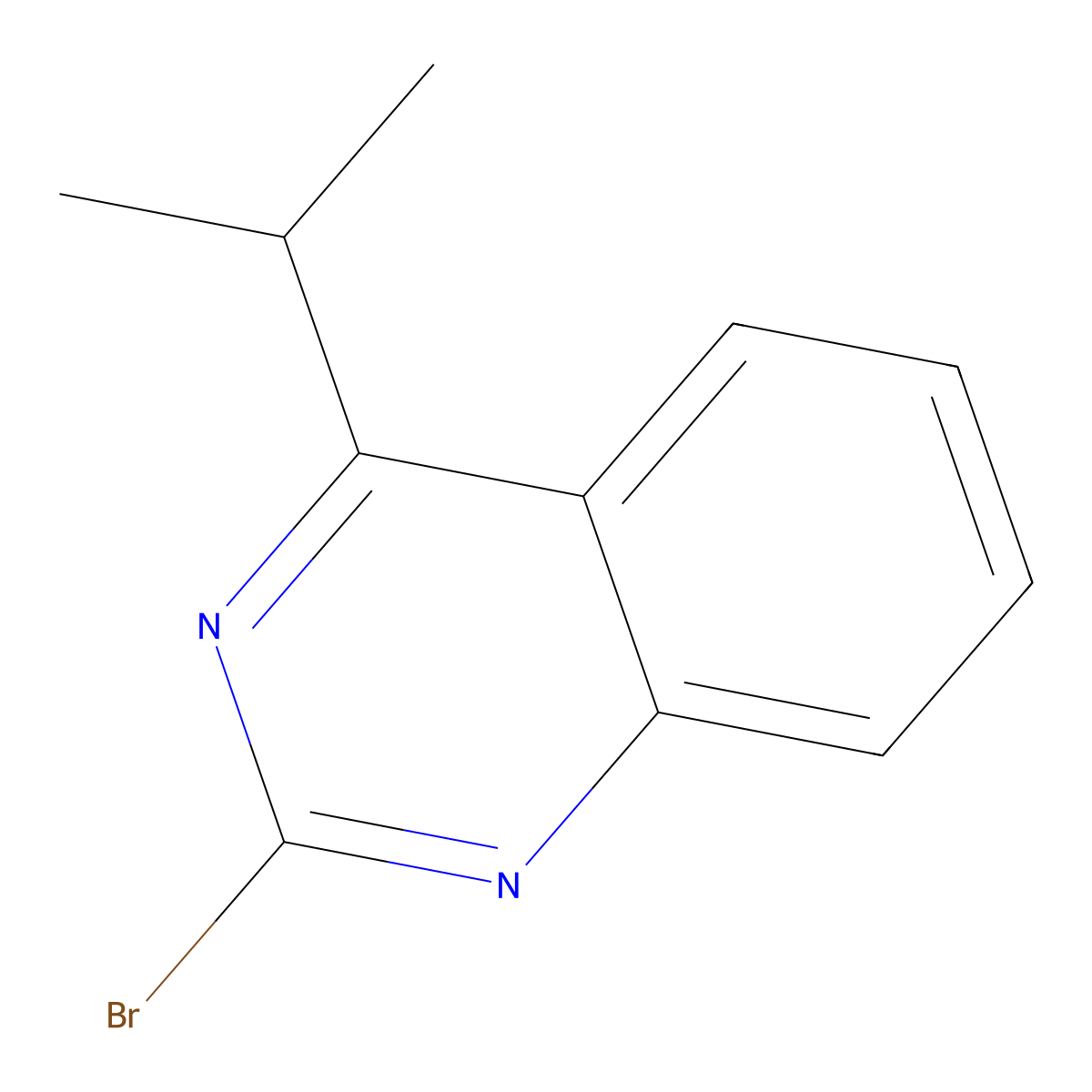 2-Bromo-4-(iso-propyl)quinazoline molecular structure, CAS 1264038-05-2