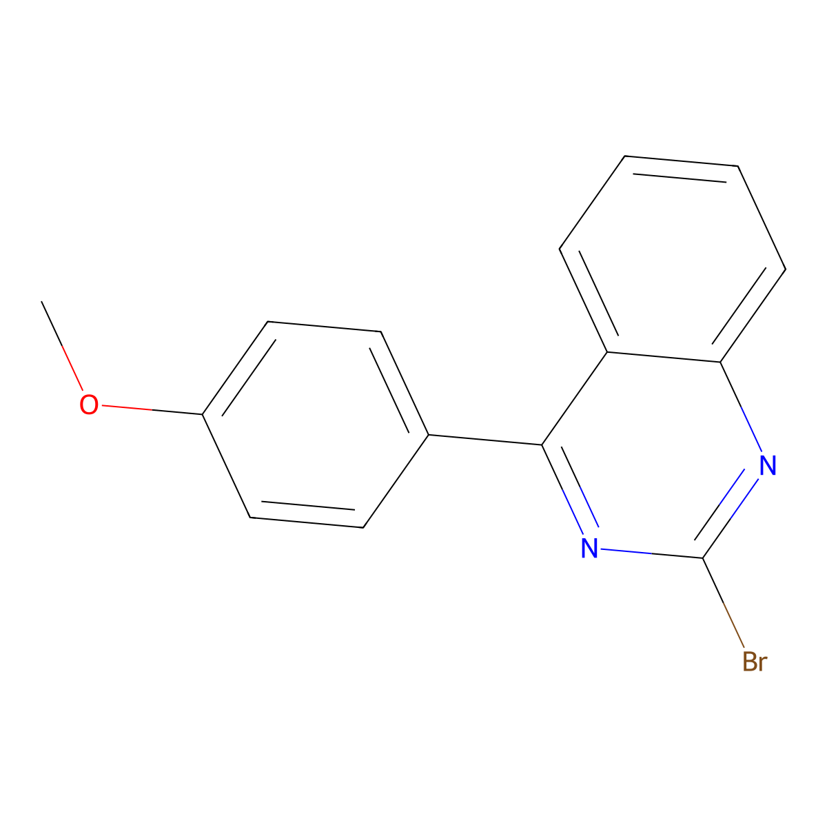 2-Bromo-4-(4-methoxyphenyl)quinazoline molecular structure, CAS 1264038-14-3