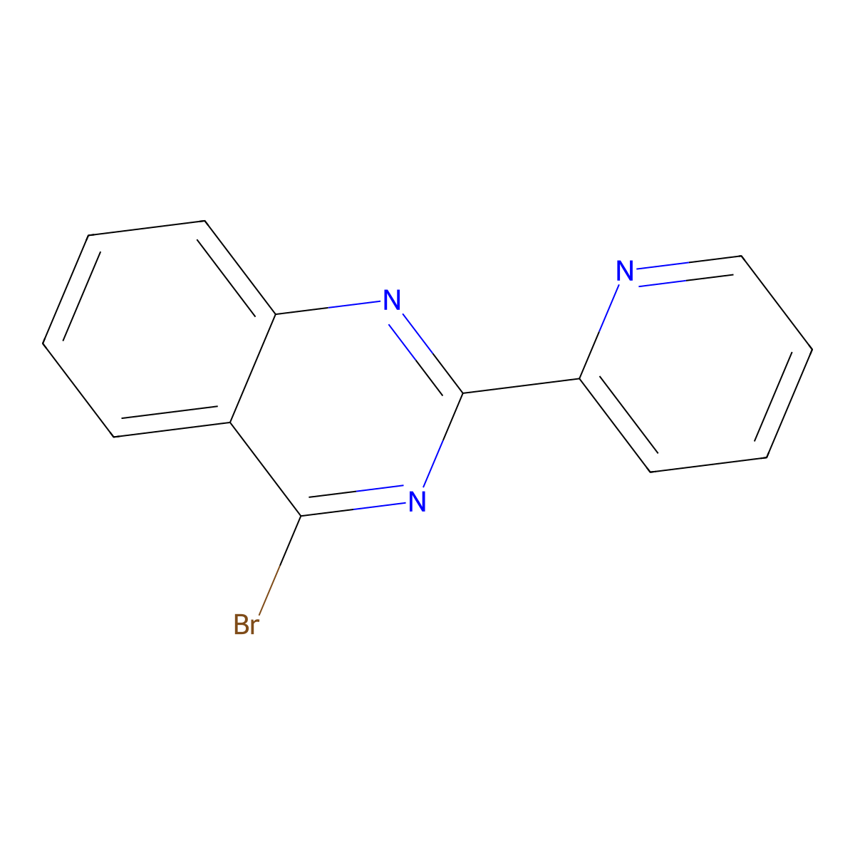 4-Bromo-2-(2-pyridyl)quinazoline molecular structure, CAS 1264038-29-0