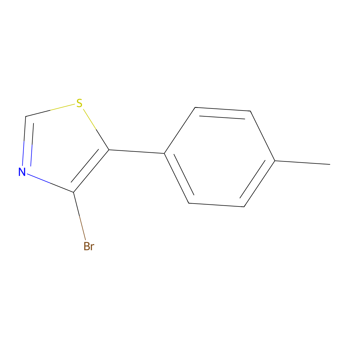 4-Bromo-5-(4-tolyl)thiazole molecular structure, CAS 1264038-38-1