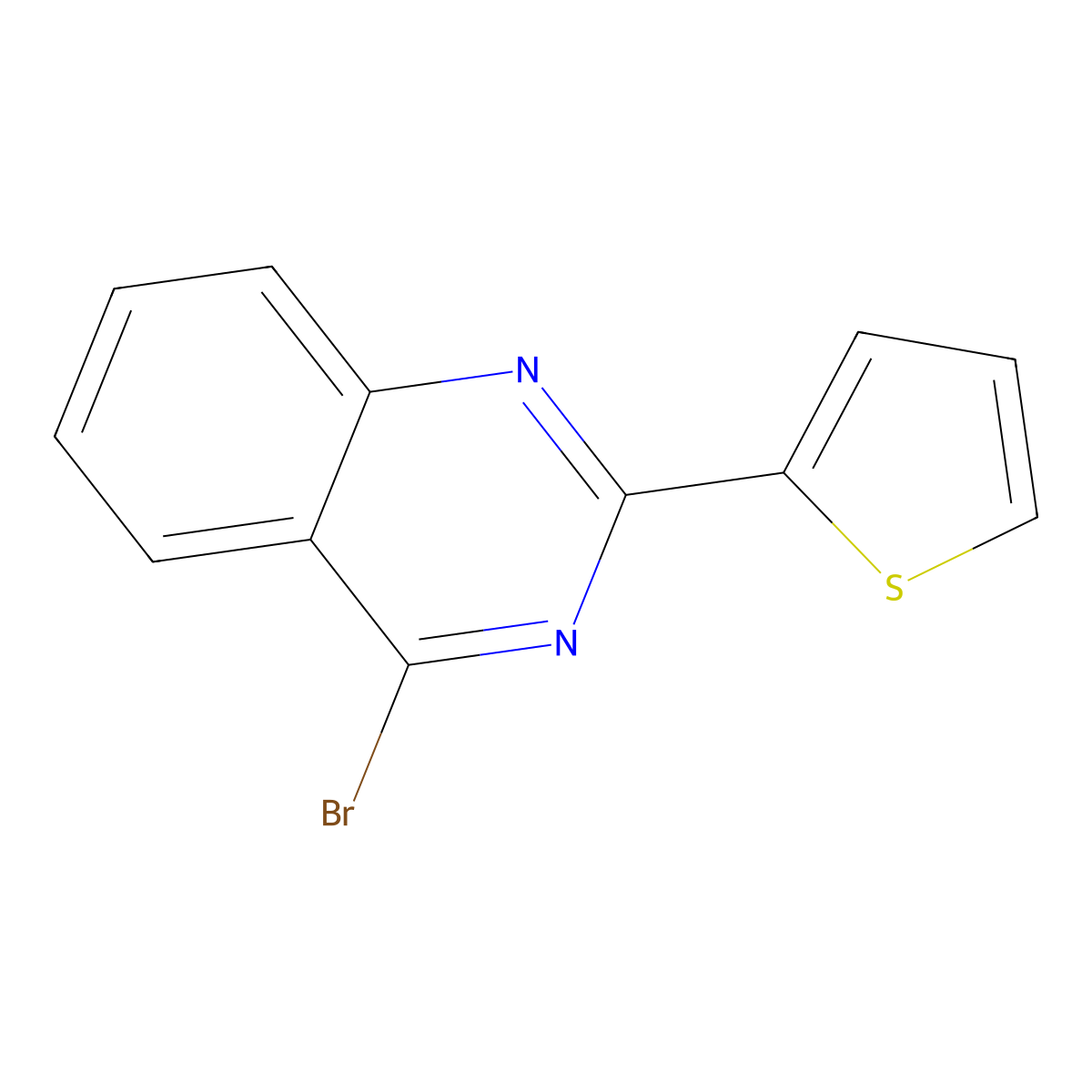 4-Bromo-2-(2-thienyl)quinazoline molecular structure, CAS 1264038-49-4