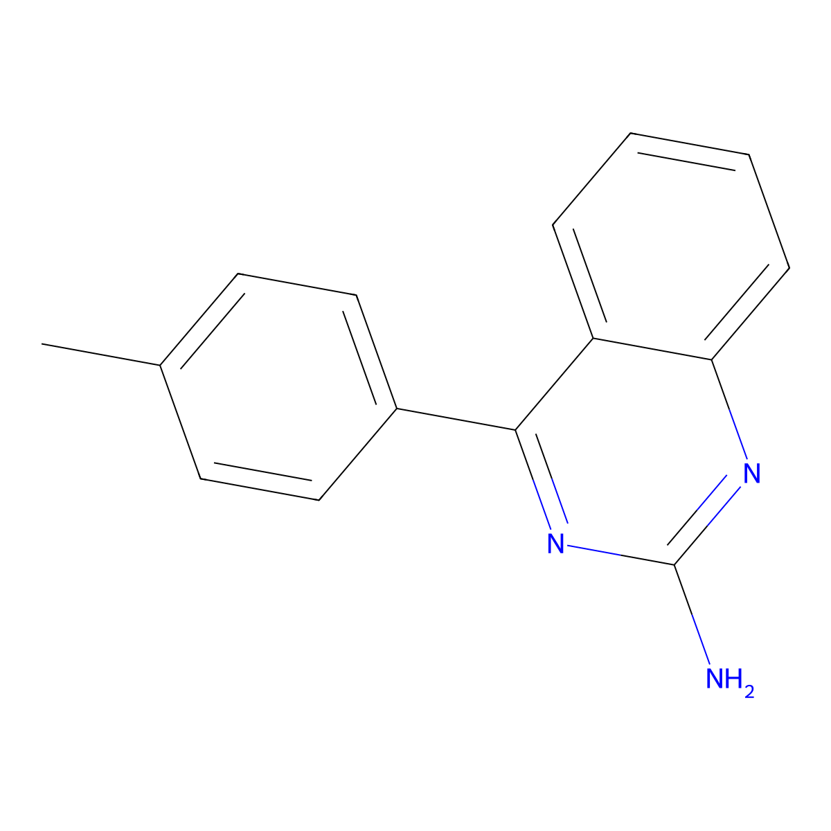 2-Amino-4-(4-tolyl)quinazoline molecular structure, CAS 1264038-60-9