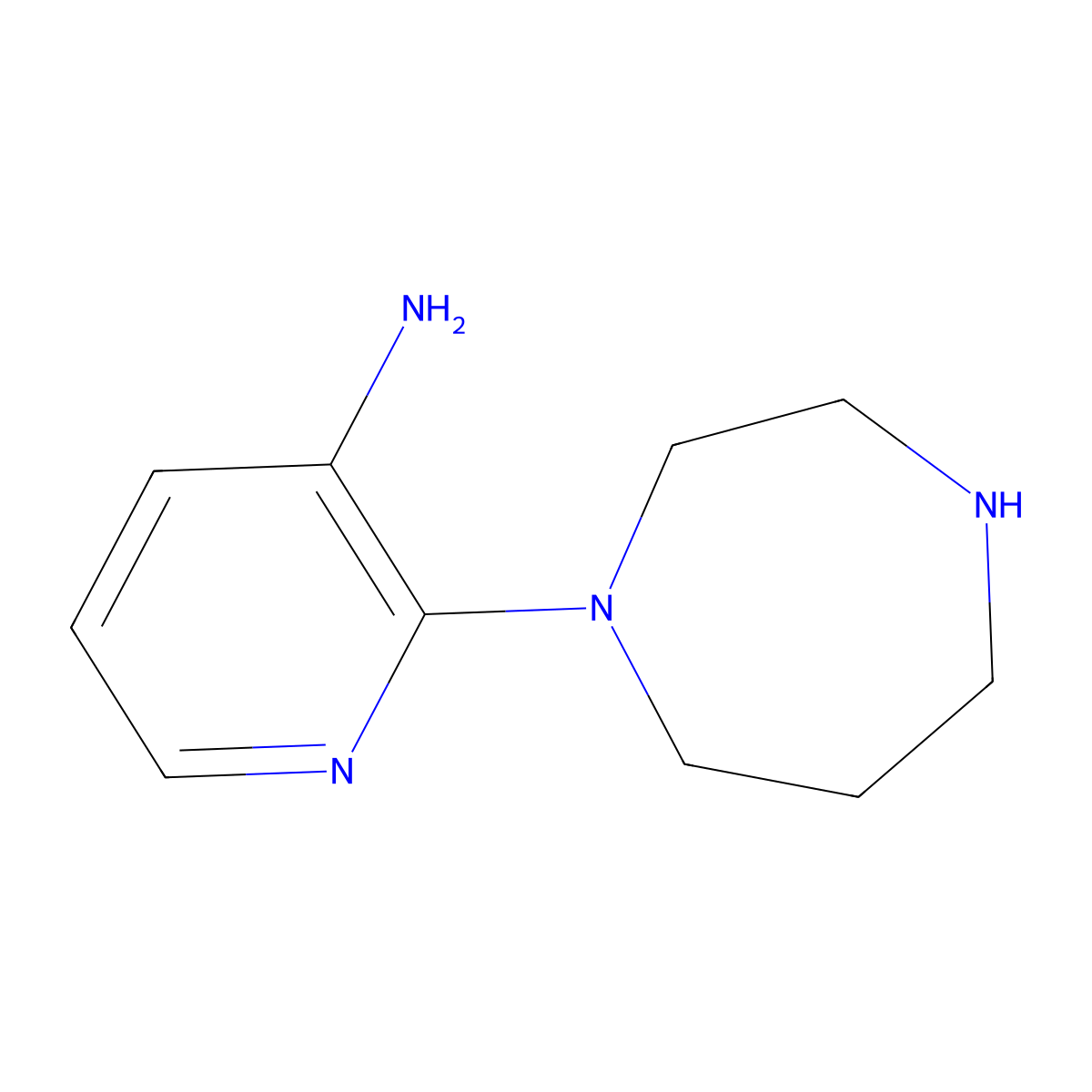 2-(1,4-Diazepan-1-yl)pyridin-3-amine molecular structure, CAS 1264049-89-9