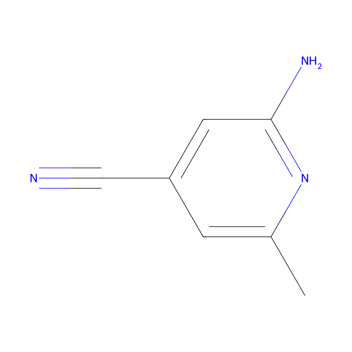 2-Amino-6-methylpyridine-4-carbonitrile molecular structure, CAS 1264052-09-6