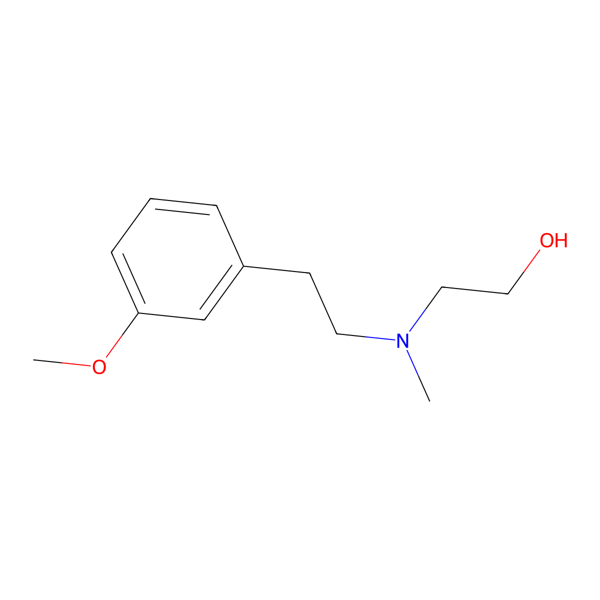 2-[[2-(3-Methoxyphenyl)ethyl]methylamino]ethanol molecular structure, CAS 126407-24-7