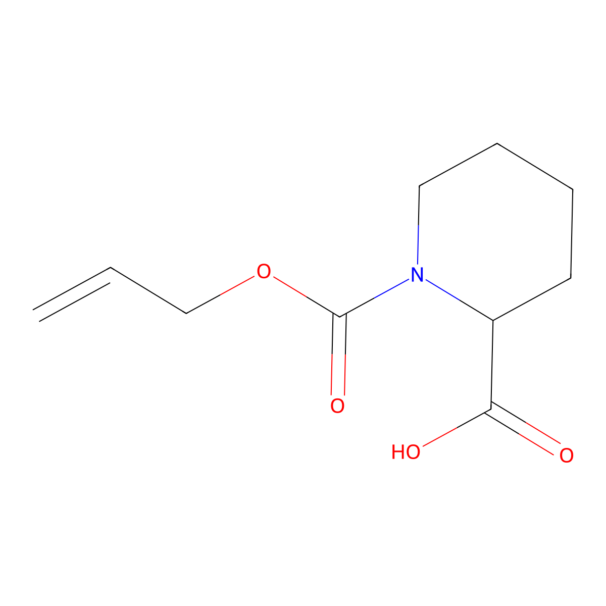 1-[(Prop-2-en-1-yloxy)carbonyl]piperidine-2-carboxylic acid molecular structure, CAS 126408-08-0