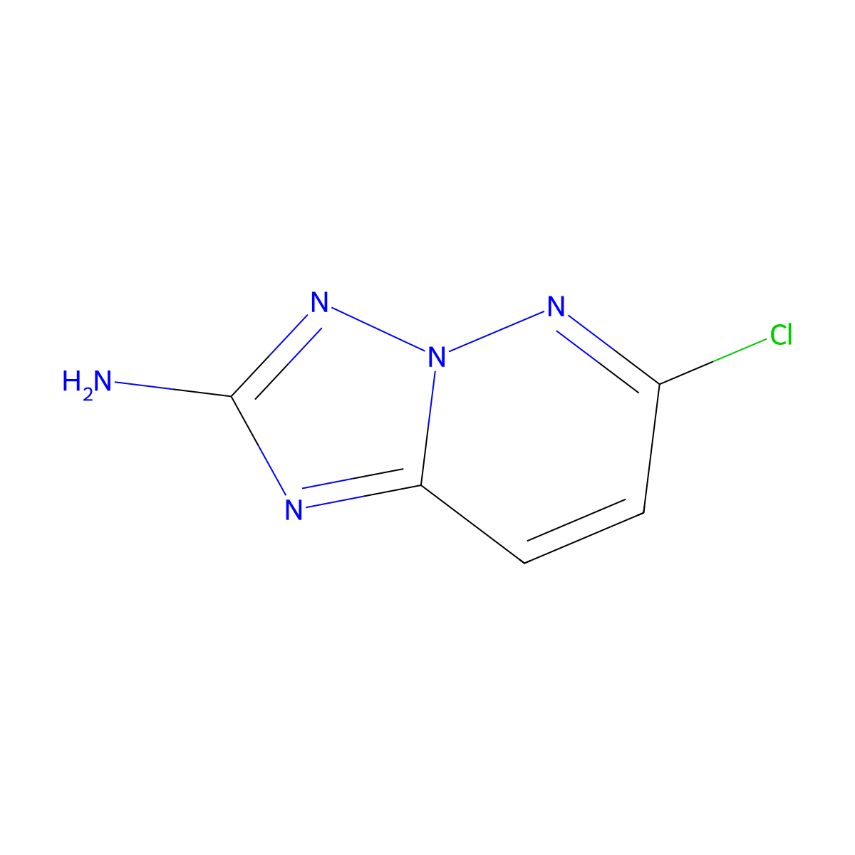 6-Chloro-(1,2,4)triazolo(1,5-b)pyridazin-2-amine molecular structure, CAS 1264090-67-6