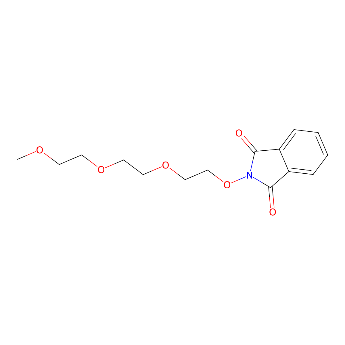 2-(2-(2-(2-Methoxyethoxy)ethoxy)ethoxy)isoindoline-1,3-dione molecular structure, CAS 126410-72-8