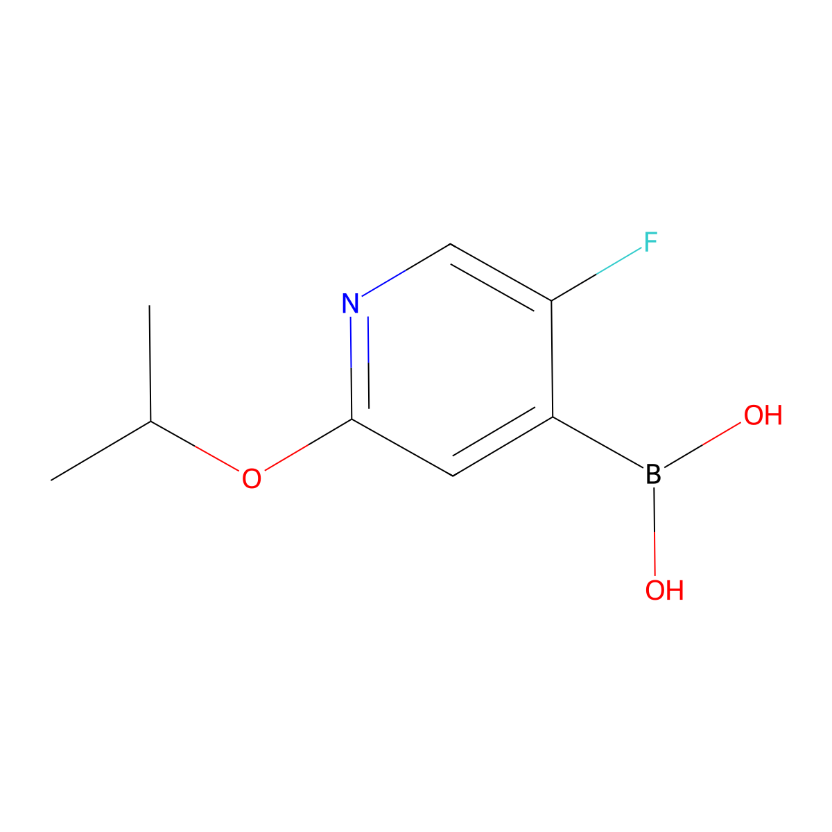 (5-Fluoro-2-isopropoxypyridin-4-yl)boronic acid molecular structure, CAS 1264127-92-5