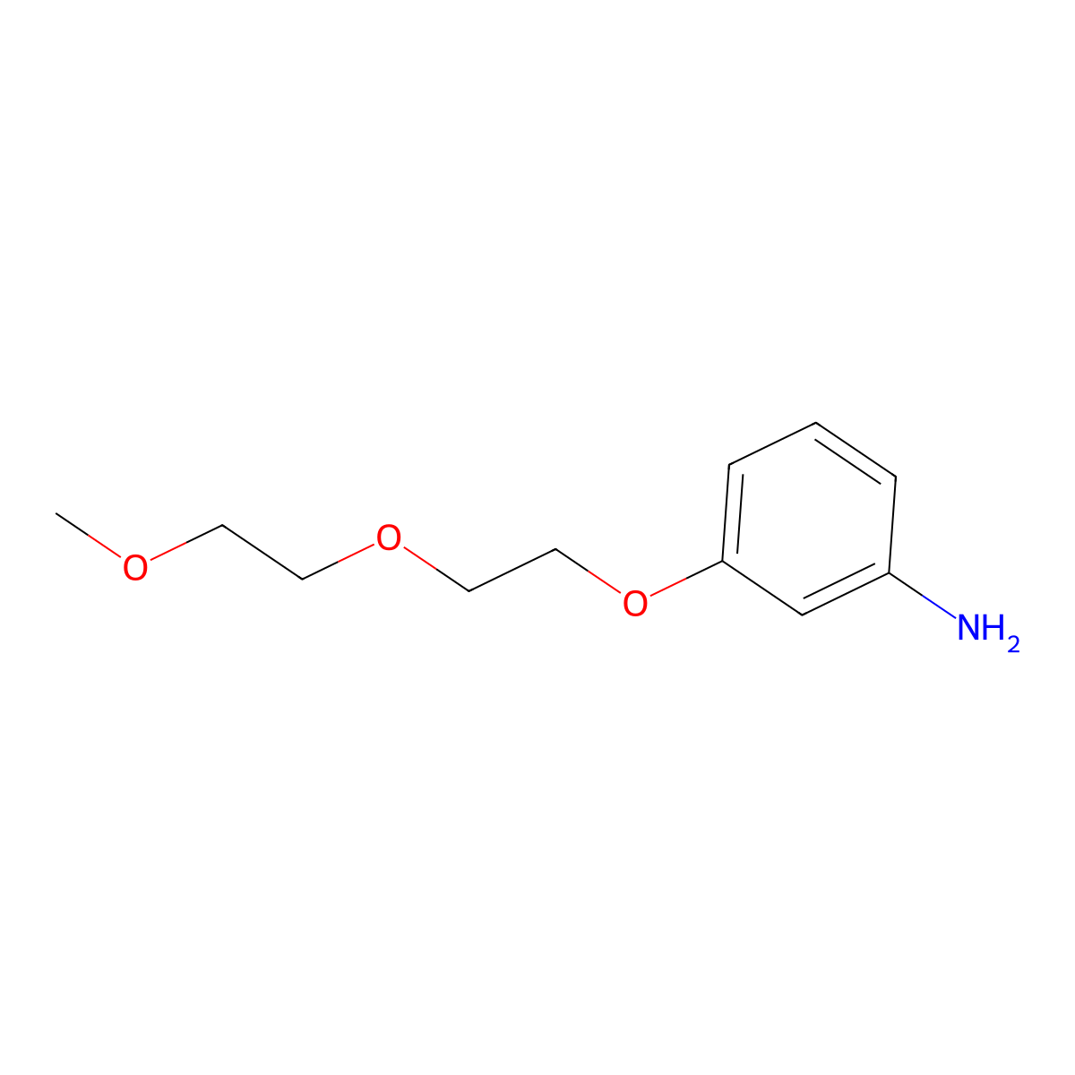 3-(2-(2-Methoxyethoxy)ethoxy)aniline molecular structure, CAS 126415-02-9