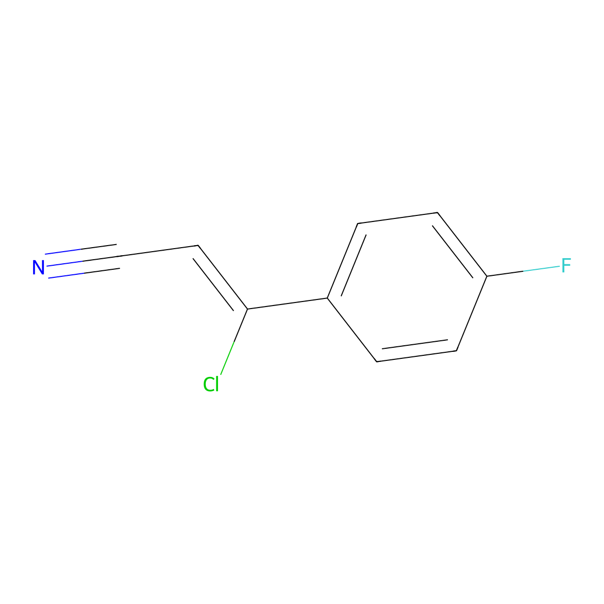 3-Chloro-3-(4-fluorophenyl)prop-2-enenitrile molecular structure, CAS 126417-77-4