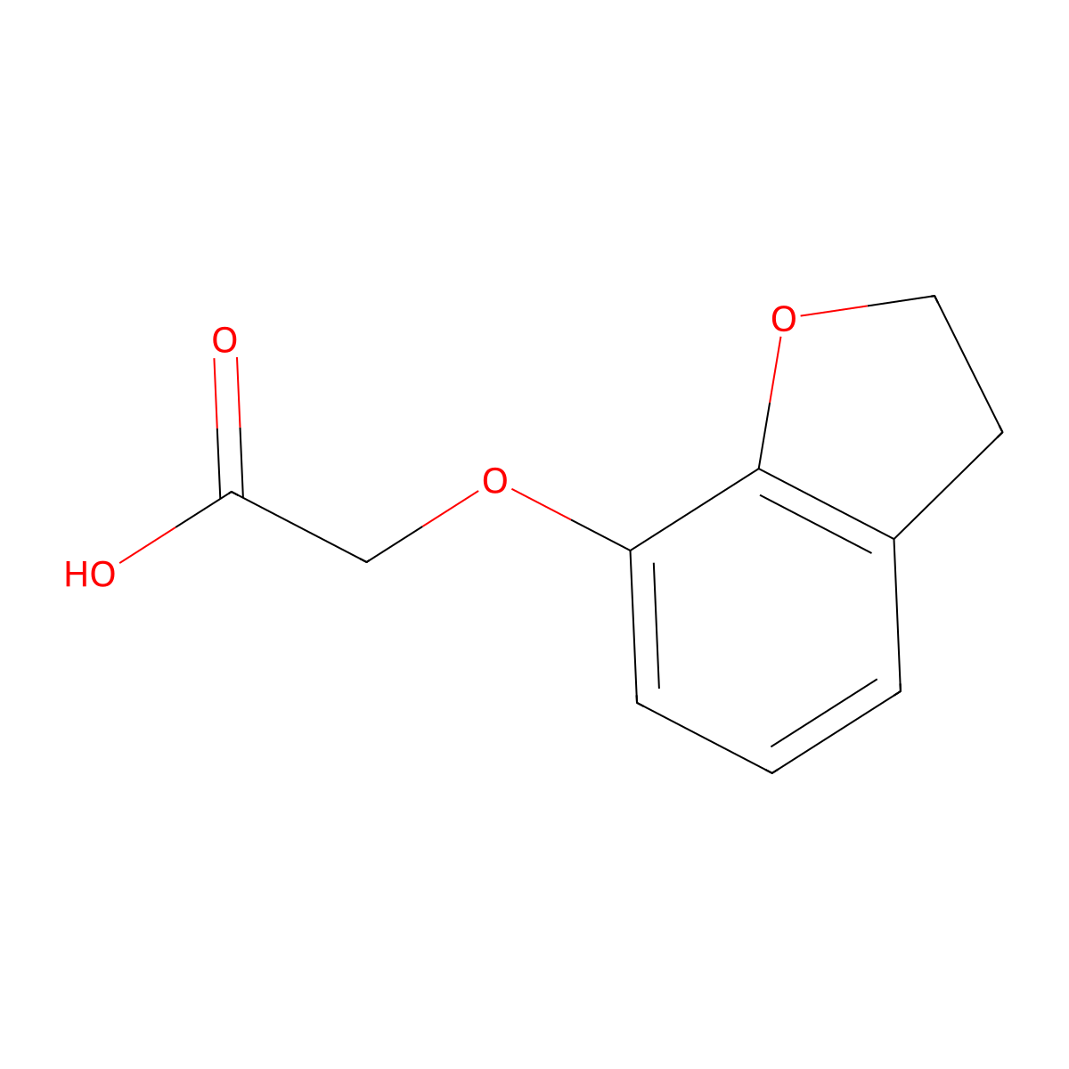 2-(2,3-Dihydro-1-benzofuran-7-yloxy)acetic acid molecular structure, CAS 1264195-36-9