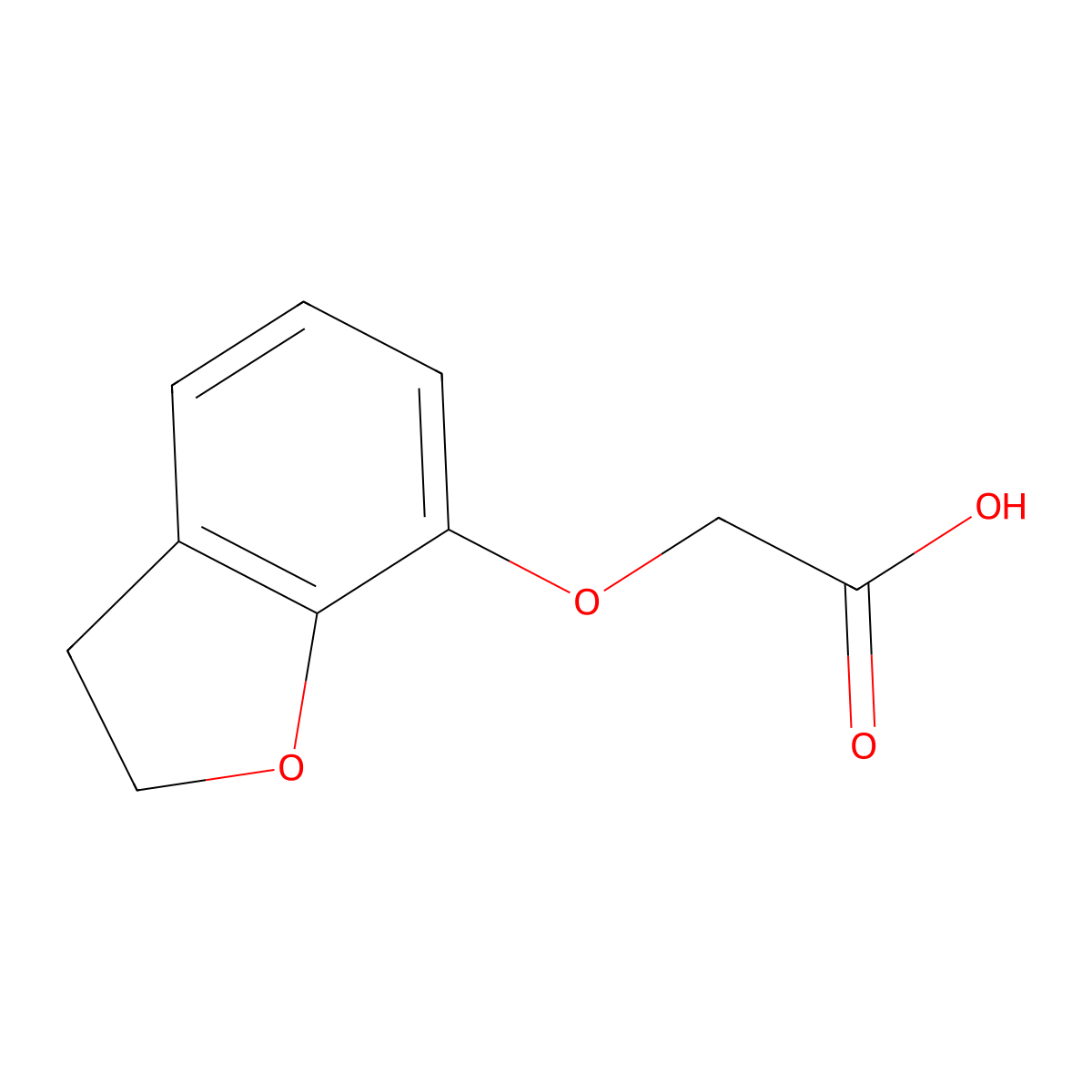 2-(2,3-Dihydro-1-benzofuran-7-yloxy)acetic acid molecular structure, CAS 1264195-36-9