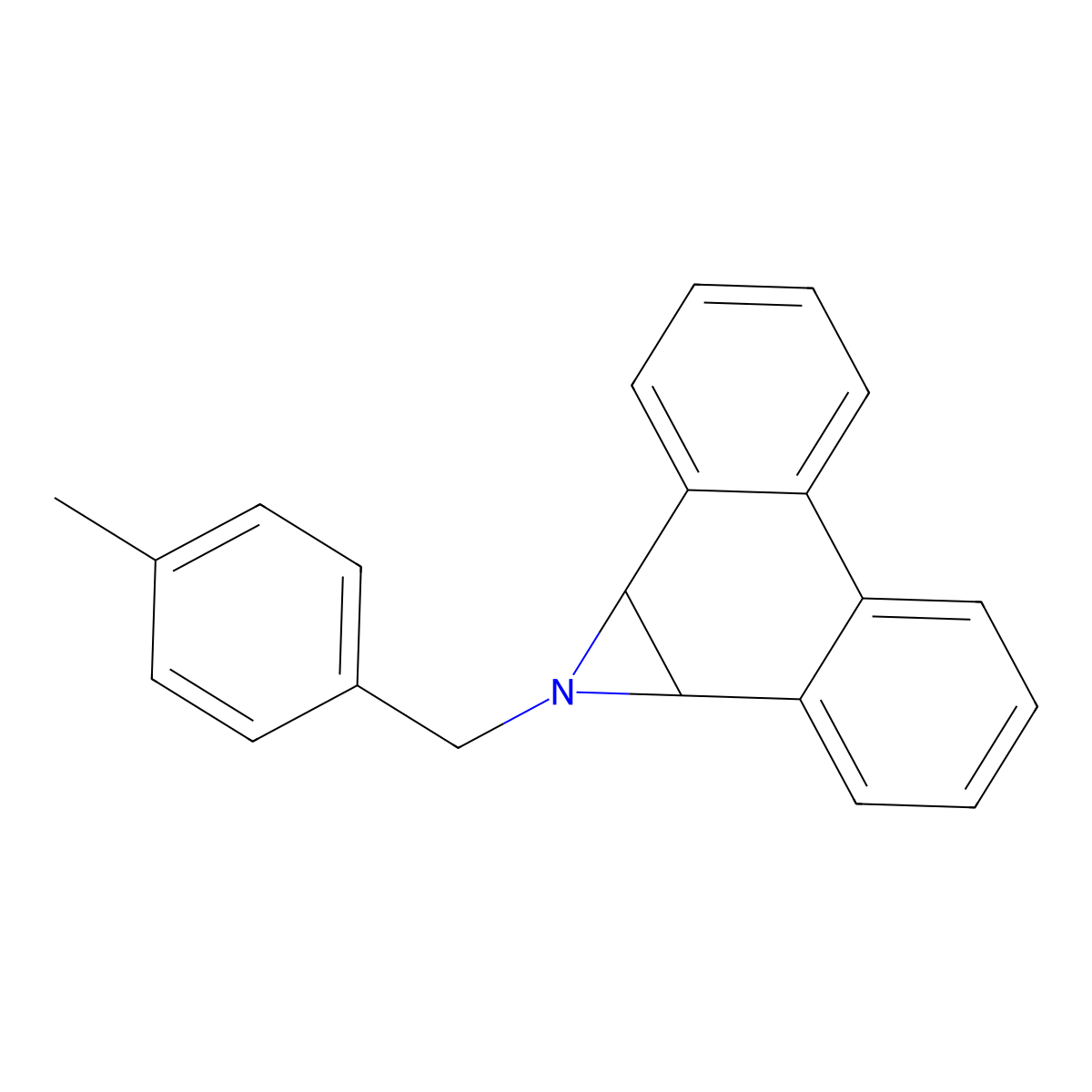 1a,9b-Dihydro-1-((4-methylphenyl)methyl)-1H-phenanthro(9,10-b)azirine molecular structure, CAS 126420-94-8