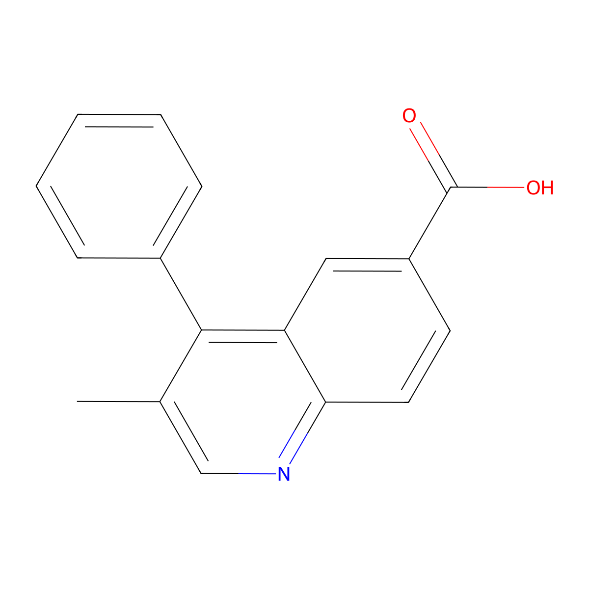 3-Methyl-4-phenylquinoline-6-carboxylic acid molecular structure, CAS 1264210-70-9