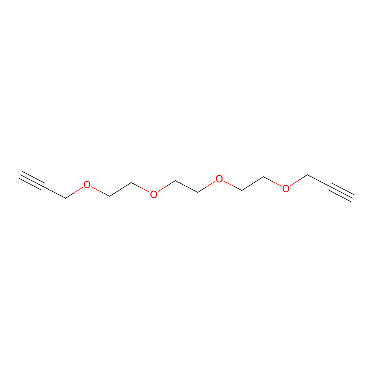 4,7,10,13-Tetraoxahexadeca-1,15-diyne molecular structure, CAS 126422-58-0