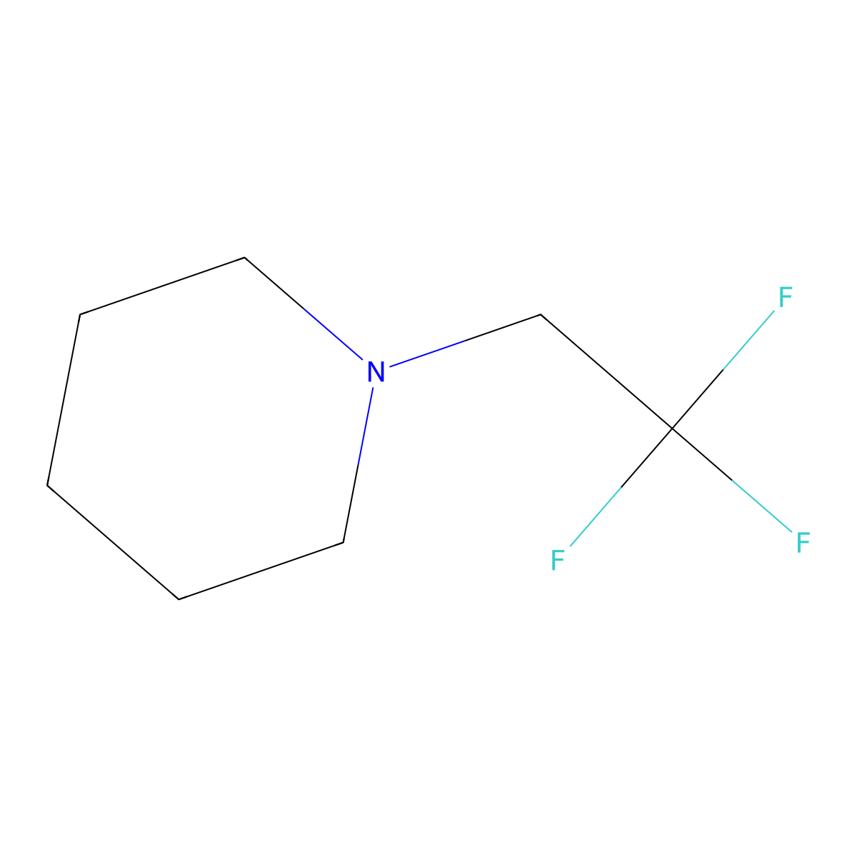 1-(2,2,2-Trifluoroethyl)piperidine molecular structure, CAS 126422-64-8