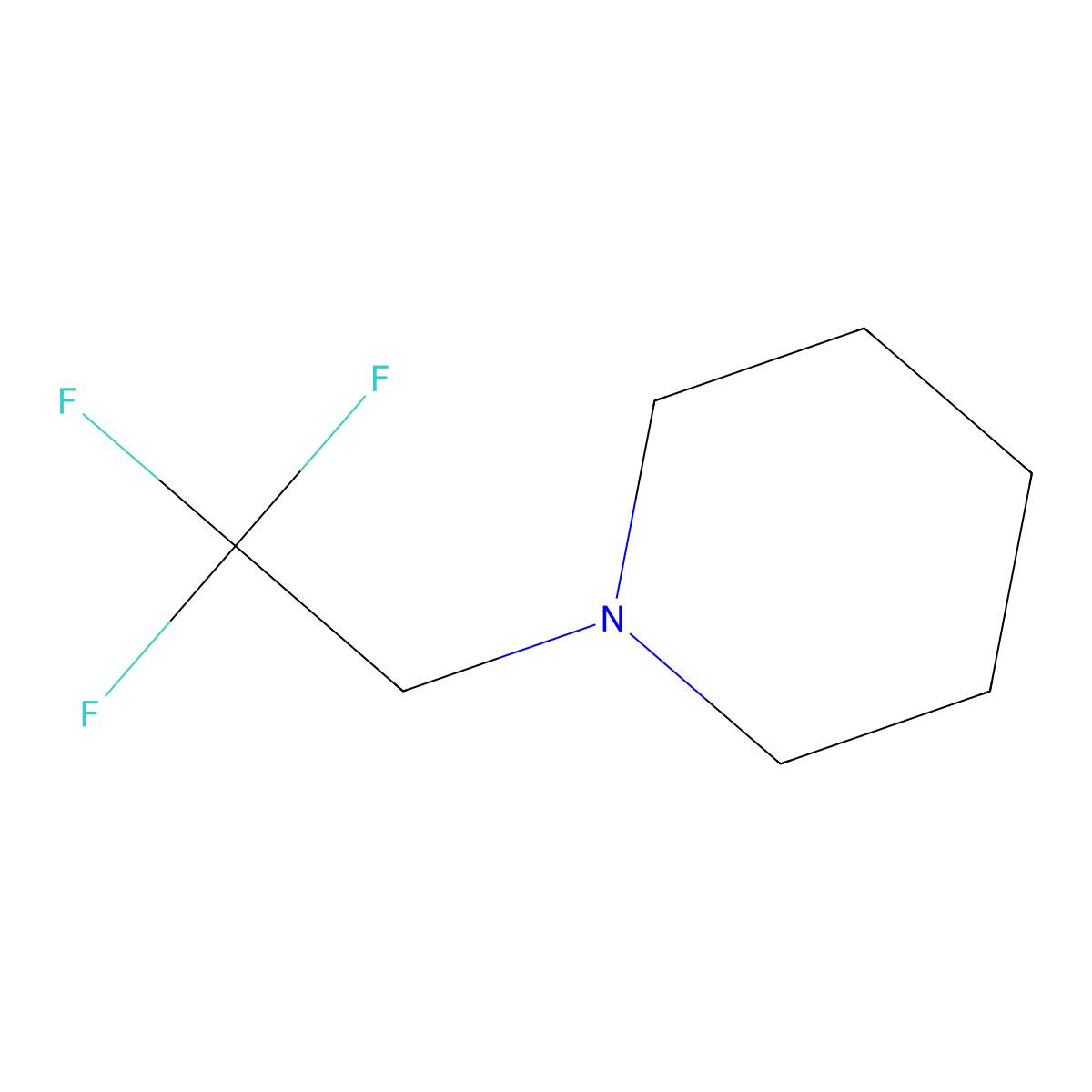 1-(2,2,2-Trifluoroethyl)piperidine molecular structure, CAS 126422-64-8