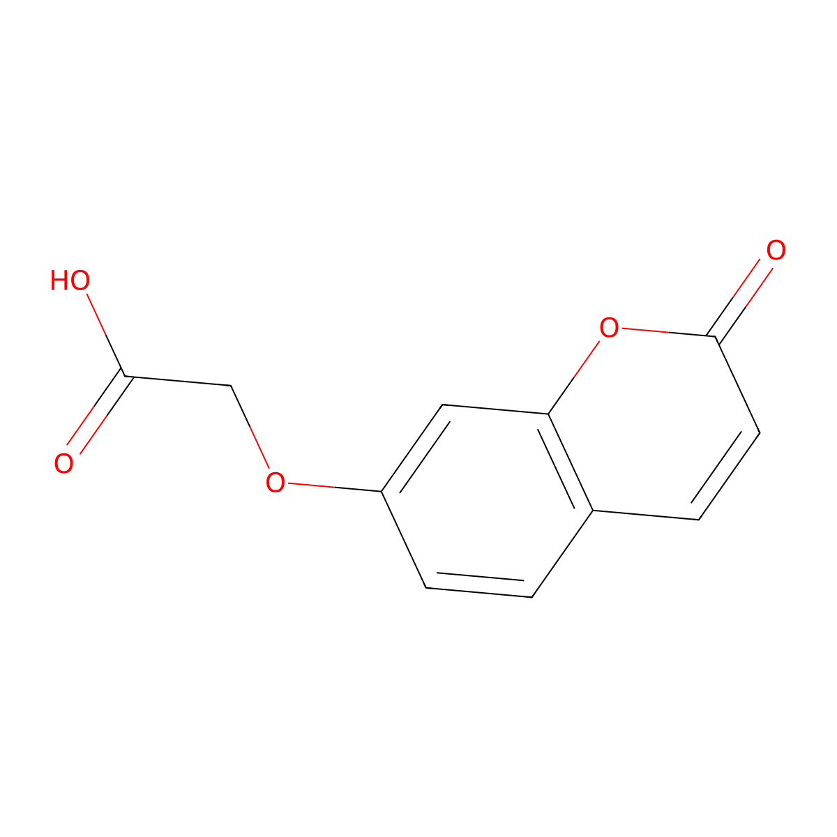 [(2-oxo-2H-chromen-7-yl)oxy]acetic acid molecular structure, CAS 126424-85-9