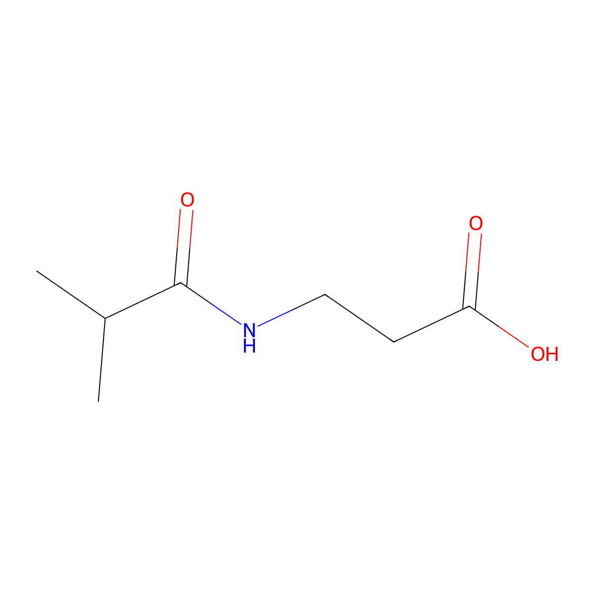 3-(2-Methylpropanamido)propanoic acid molecular structure, CAS 126424-92-8