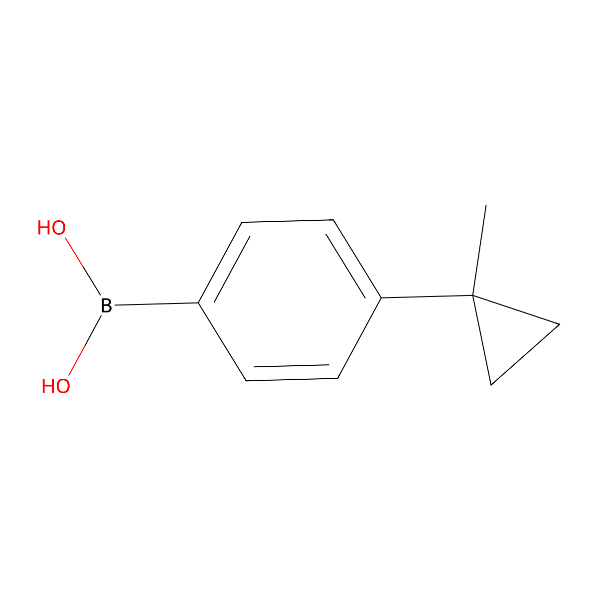 (4-(1-Methylcyclopropyl)phenyl)boronic acid molecular structure, CAS 1264296-84-5