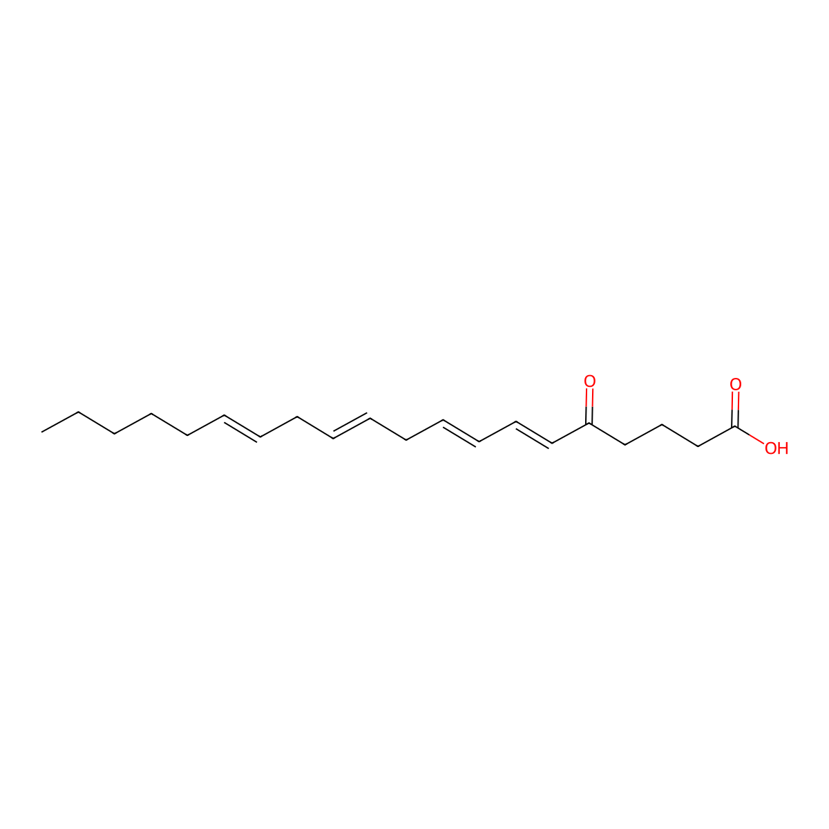 5-Oxo-6,8,11,14-eicosatetraenoic acid molecular structure, CAS 126432-17-5