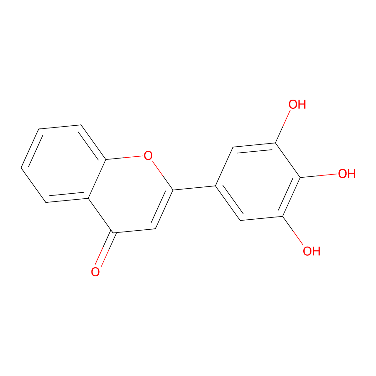 2-(3,4,5-Trihydroxyphenyl)-4H-1-benzopyran-4-one molecular structure, CAS 126432-36-8