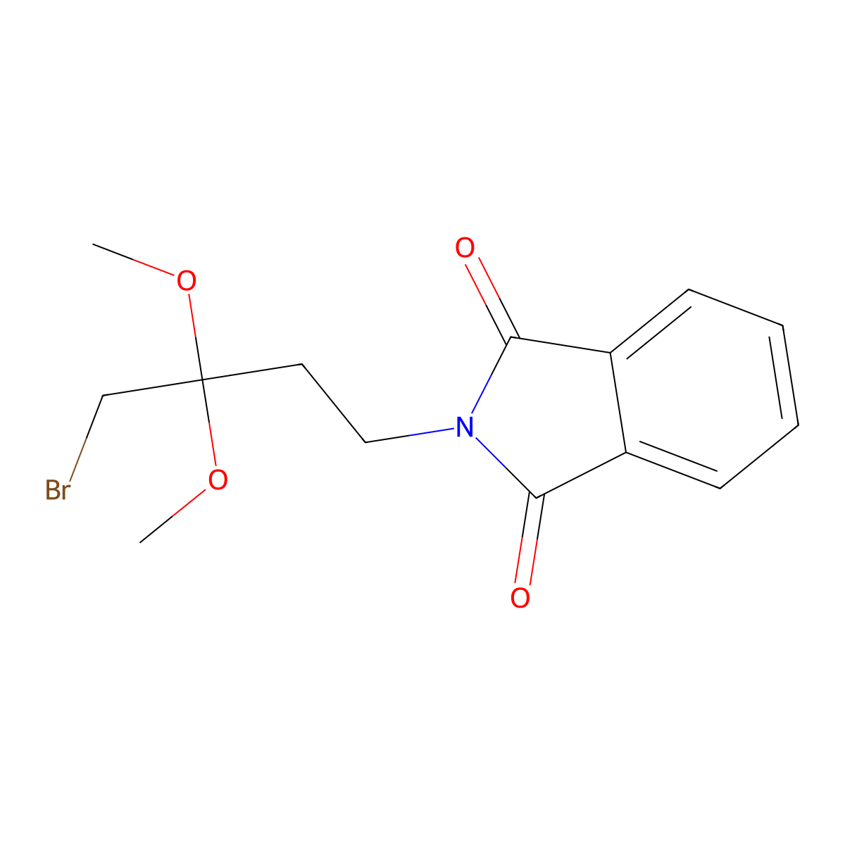 2-(4-Bromo-3,3-dimethoxybutyl)isoindole-1,3-dione molecular structure, CAS 126435-01-6