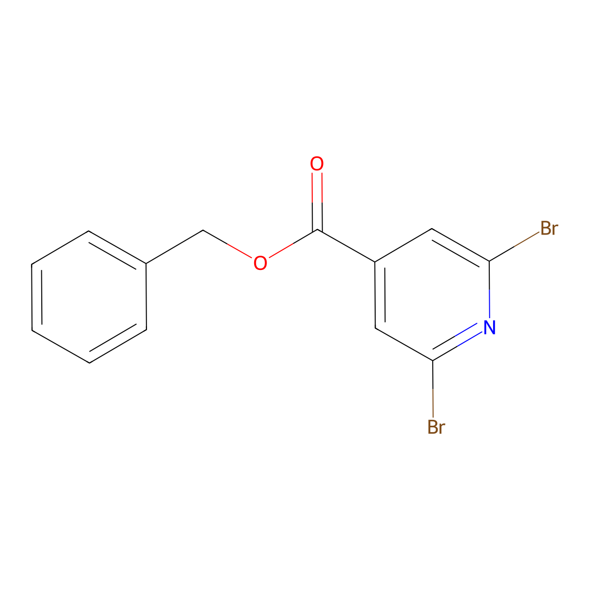 Benzyl 2,6-dibromoisonicotinate molecular structure, CAS 126437-48-7
