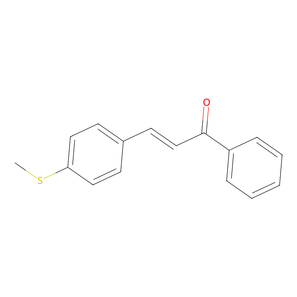 (E)-3-(4-methylsulfanylphenyl)-1-phenylprop-2-en-1-one molecular structure, CAS 126443-06-9