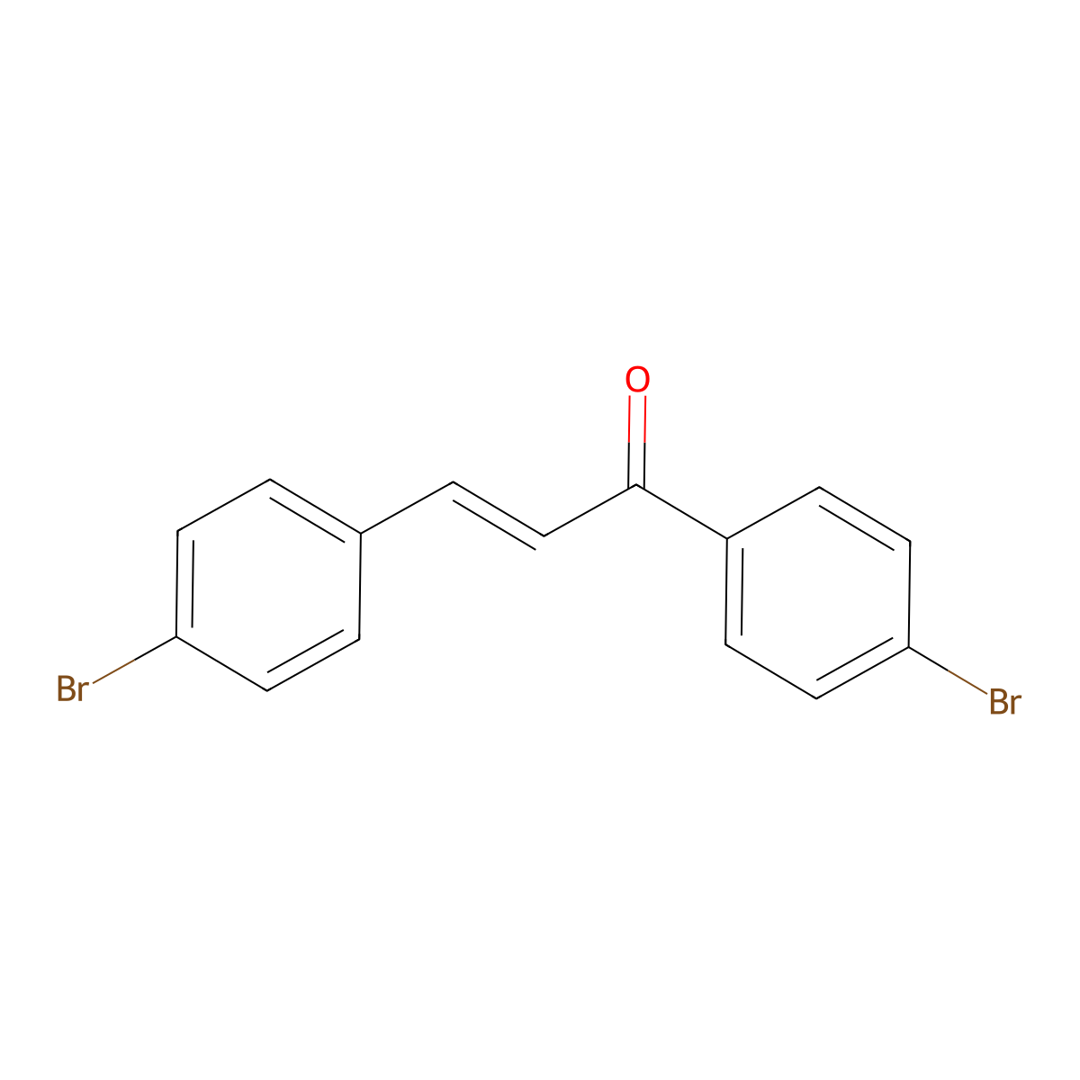 (2E)-1,3-Bis(4-bromophenyl)-2-propen-1-one molecular structure, CAS 126443-21-8