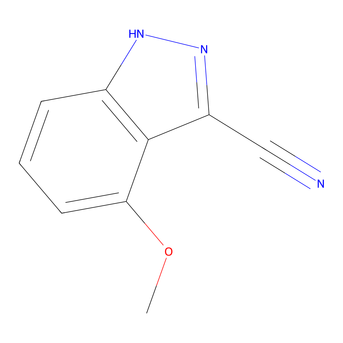 4-Methoxy-1H-indazole-3-carbonitrile molecular structure, CAS 1264481-61-9