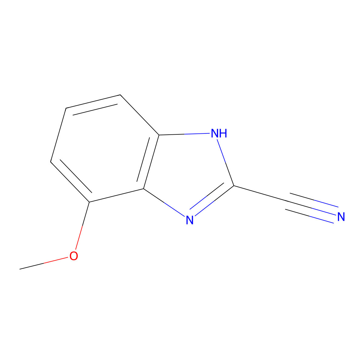 7-Methoxy-1H-benzo[d]imidazole-2-carbonitrile molecular structure, CAS 1264481-65-3