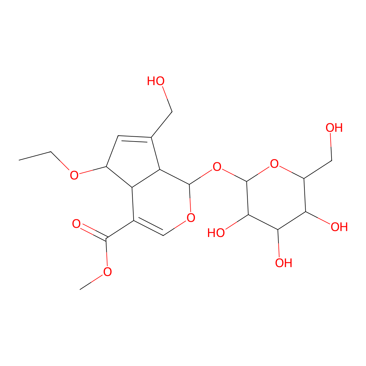 6-Ethoxygeniposide molecular structure, CAS 1264496-61-8