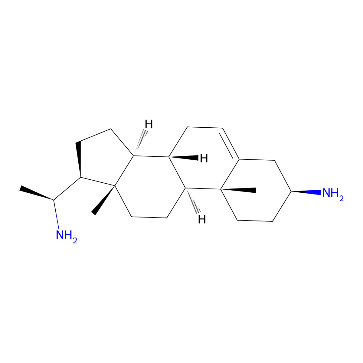 (3beta,20S)-Pregn-5-ene-3,20-diamine molecular structure, CAS 12645-44-2