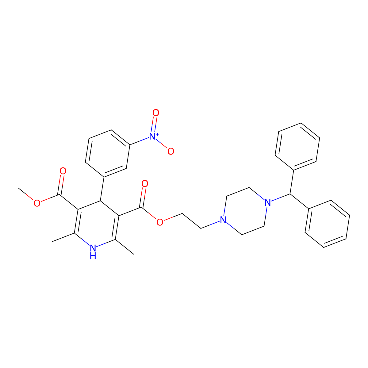 Manidipine, (S)- molecular structure, CAS 126451-47-6