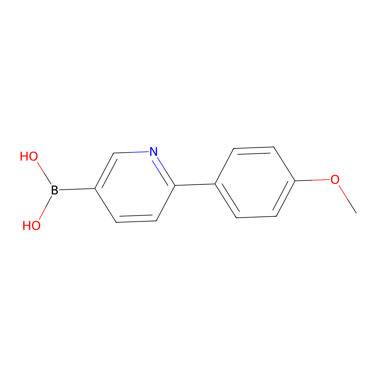 2-(4-Methoxyphenyl)pyridine-5-boronic acid molecular structure, CAS 1264512-36-8