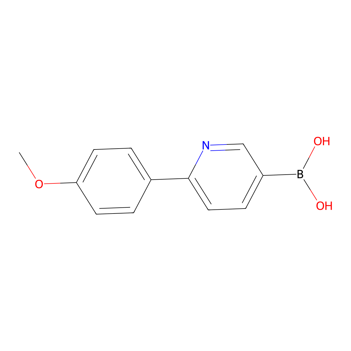 2-(4-Methoxyphenyl)pyridine-5-boronic acid molecular structure, CAS 1264512-36-8