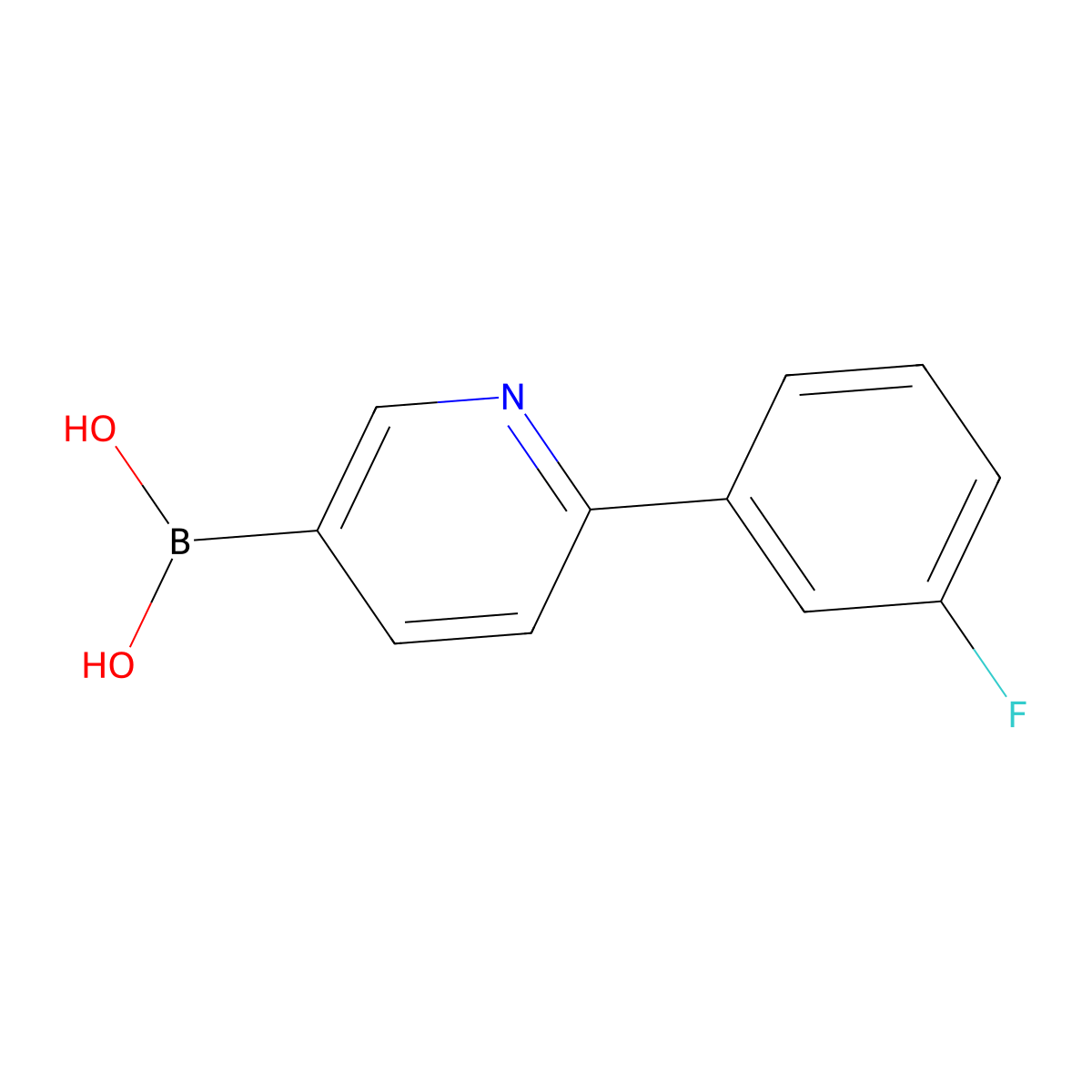 2-(3-Fluorophenyl)pyridine-5-boronic acid molecular structure, CAS 1264512-91-5