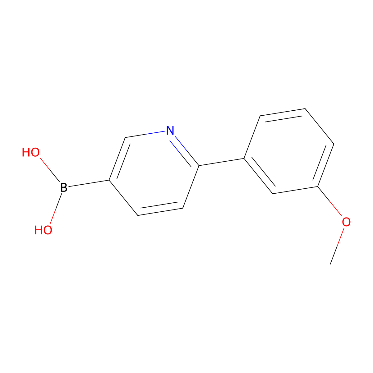 2-(3-Methoxyphenyl)pyridine-5-boronic acid molecular structure, CAS 1264513-21-4